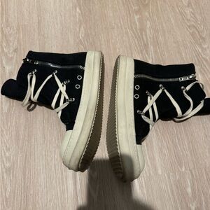 Rick Owen’s High Top Lace Up Sneakers
